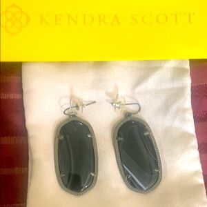 Kendra Scott Black Drop Earrings